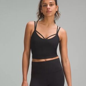 Women's olive Green Align Ribbed Strappy Sports Bra size 4